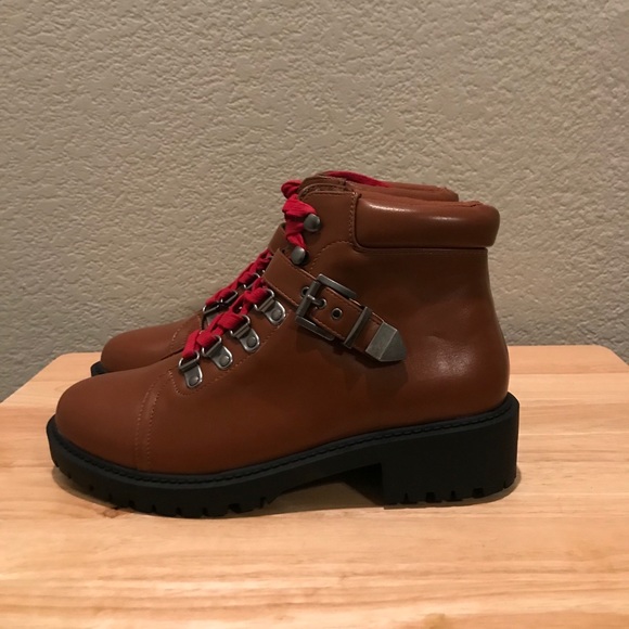 Women’s faux leather combat boots - Picture 2 of 5